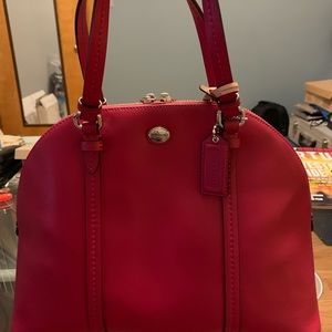 Coach F25671 Domed Satchel Silver/Rd